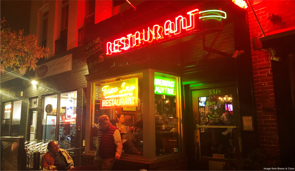 The outside of a dive bar in Washington DC