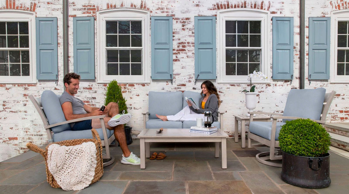 Eden Faux Weathered Teak Outdoor Patio Furniture | Yardbird®
