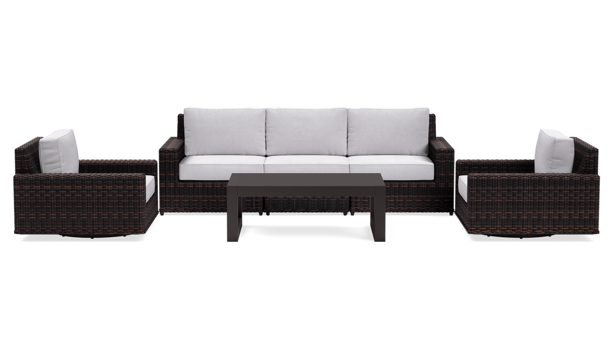 Garden sofa set best sale black