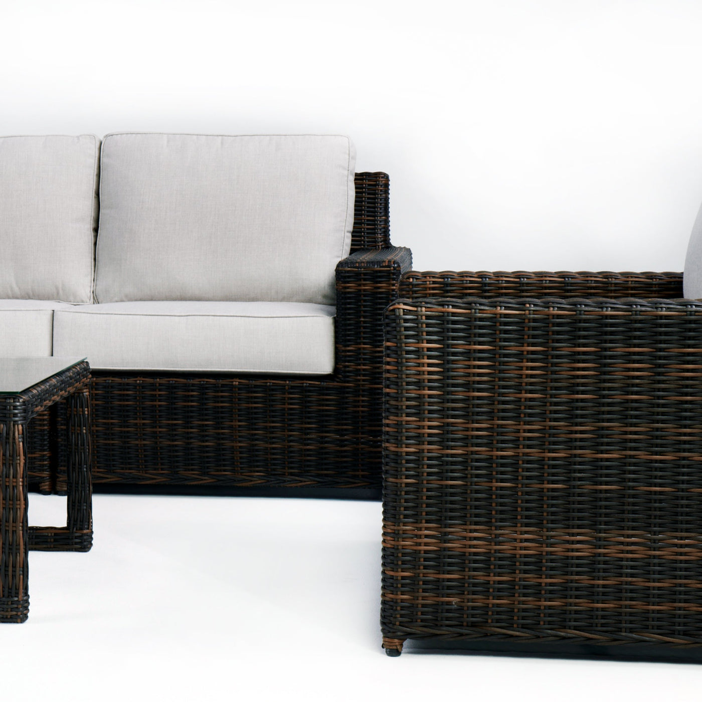  Yardbird Langdon Outdoor Loveseat Set with Fixed Chairs Outdoor Furniture