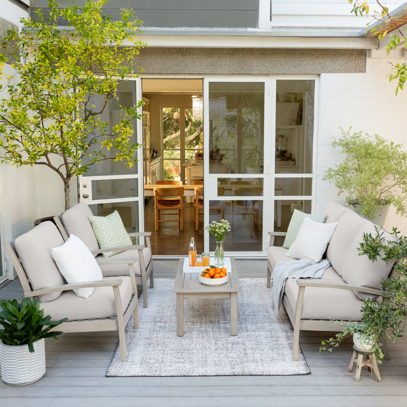 Eden Conversation Set with Swivel Rocking Chairs