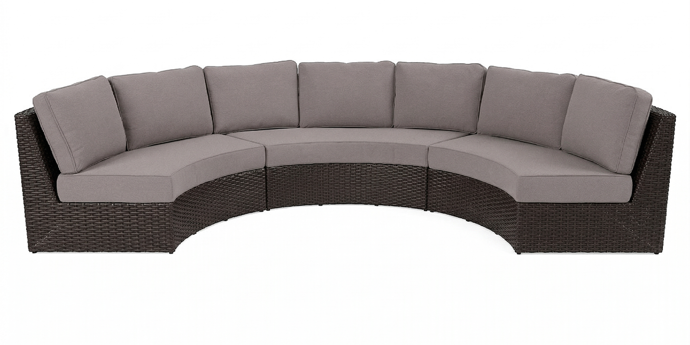 Elliot Outdoor 3-Piece Round Sectional