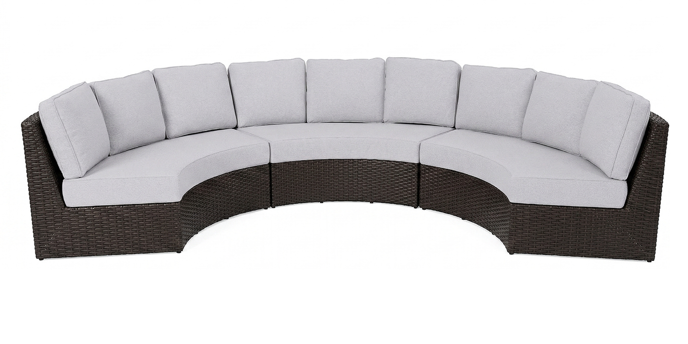 Elliot Outdoor 3-Piece Round Sectional