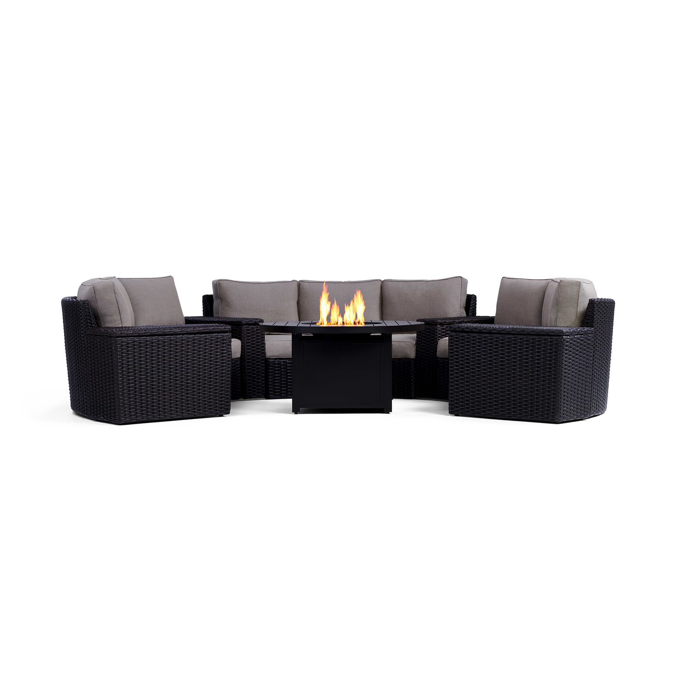 Yardbird Elliot 8-Piece Fire Pit Table Set Outdoor Furniture