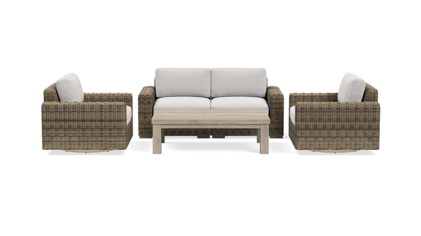 Ludlow Loveseat Set with Swivel Chairs